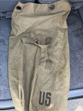 US Olive Green Canvas Duffel Bag
